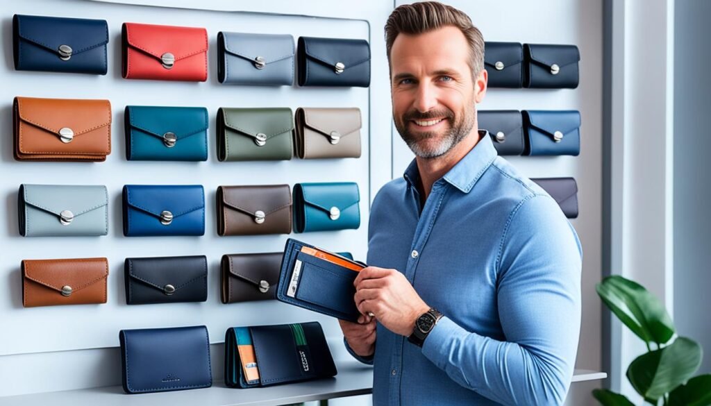 selecting mens bifold wallet