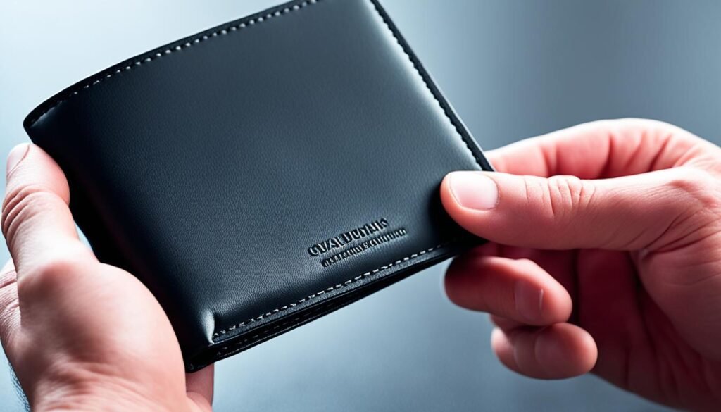 slim leather wallet