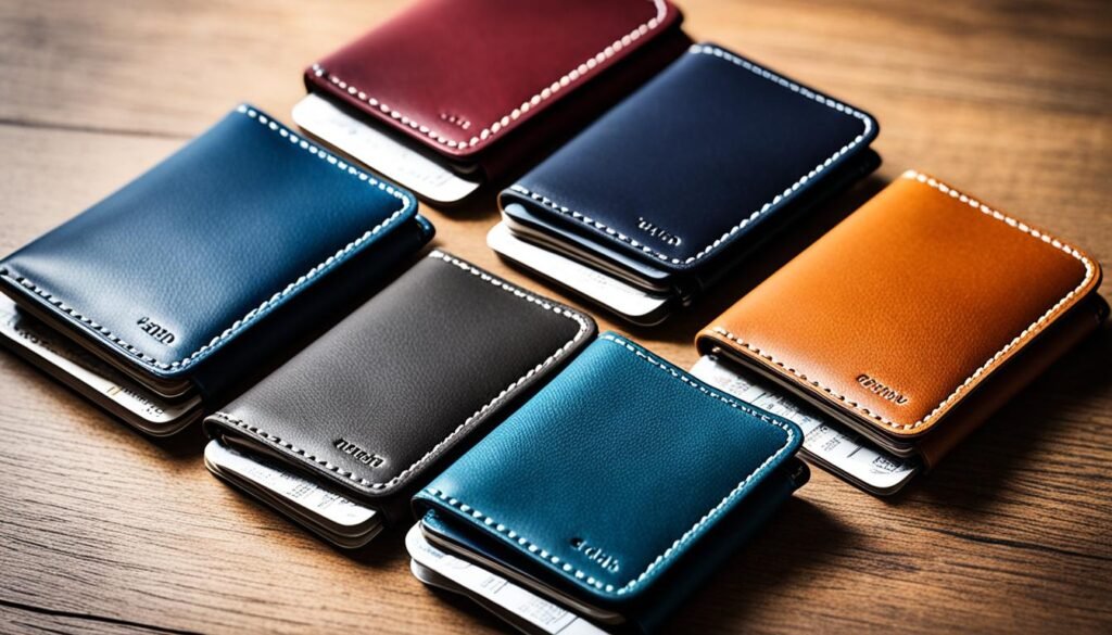 types of slim card wallets