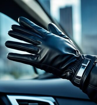 Leather driving gloves