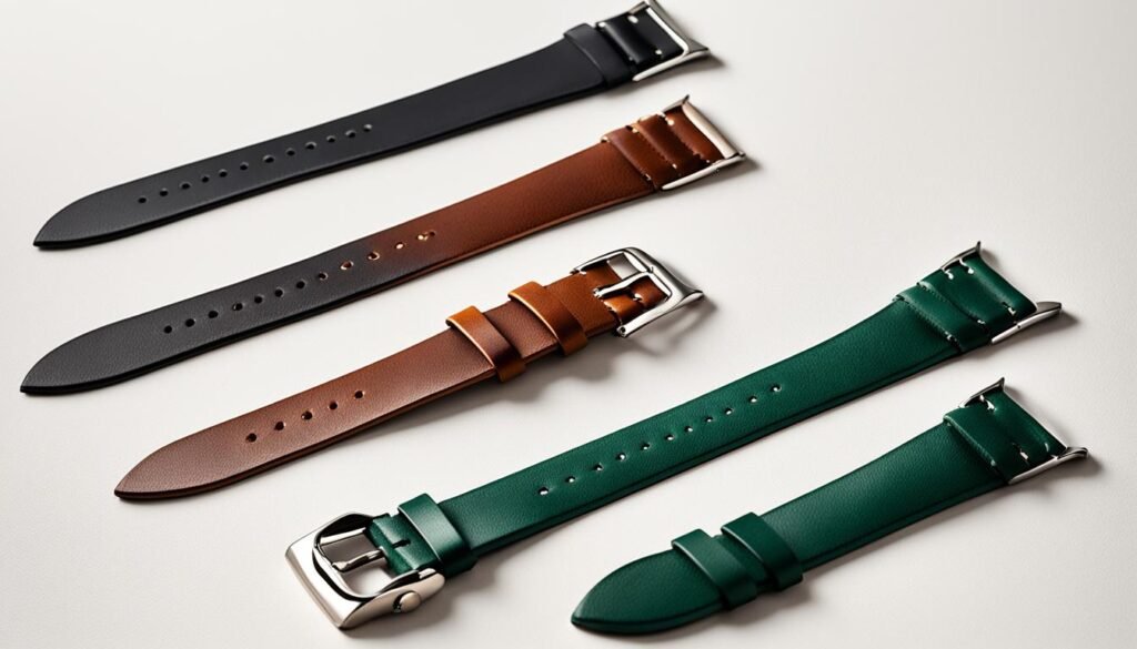 Leather watch band