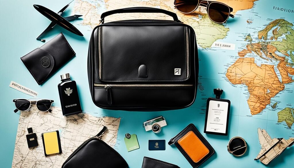 Stylish men's travel accessories