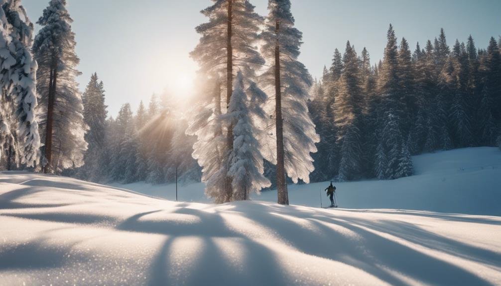 gliding through snowy landscapes