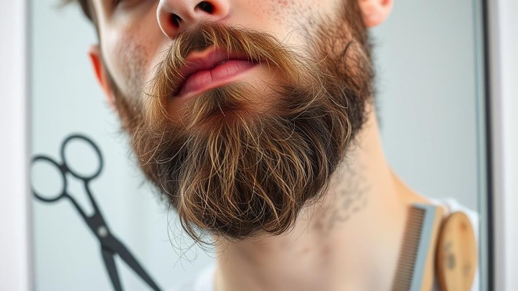 ignoring beard grooming routine