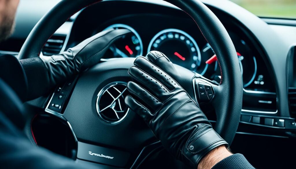 leather driving gloves enhance grip and control