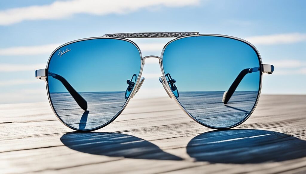 mirrored aviator sunglasses