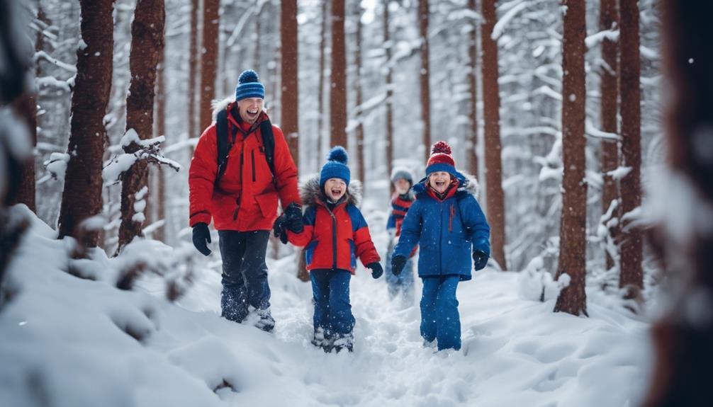 outdoor winter family adventure