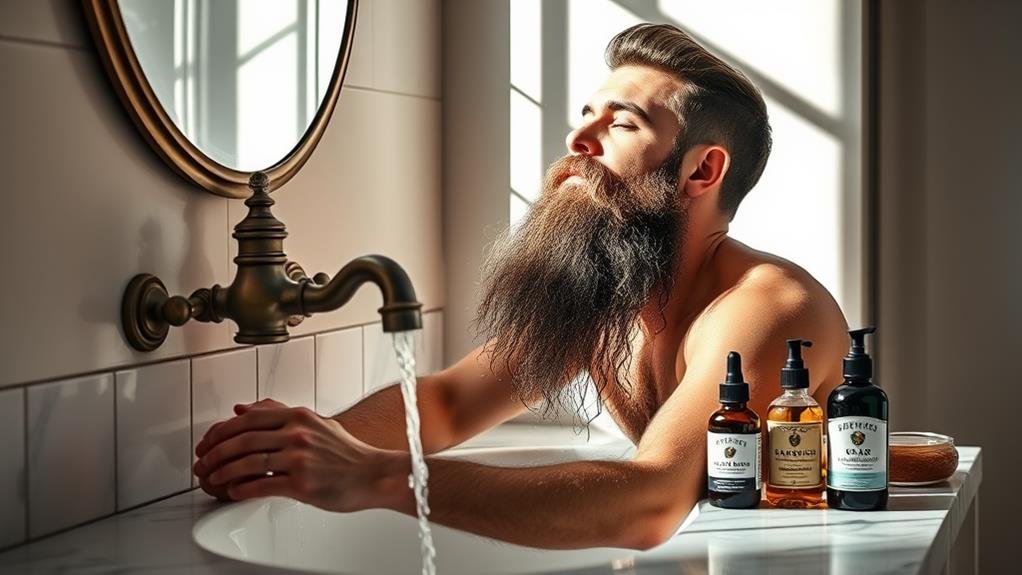 proper beard washing technique