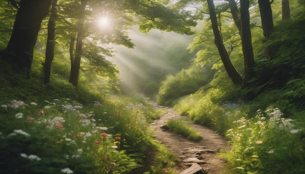 scenic hiking trail through appalachian mountains