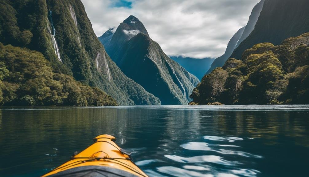 scenic new zealand fjord landscape