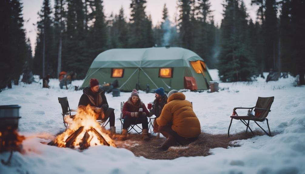 warm cozy winter camping tips