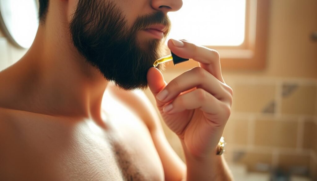 Applying Beard Oil