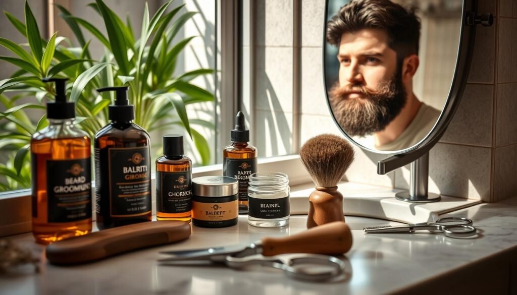 Beard grooming routine