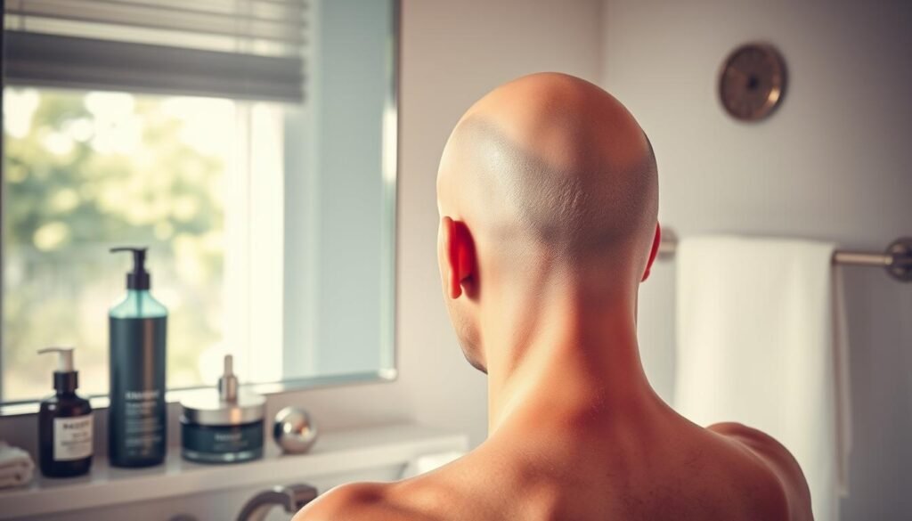 Daily scalp care for bald heads