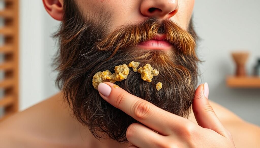 Exfoliating beard