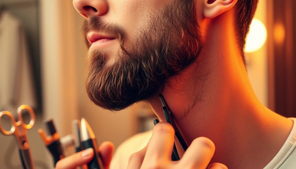 How to trim a beard neckline