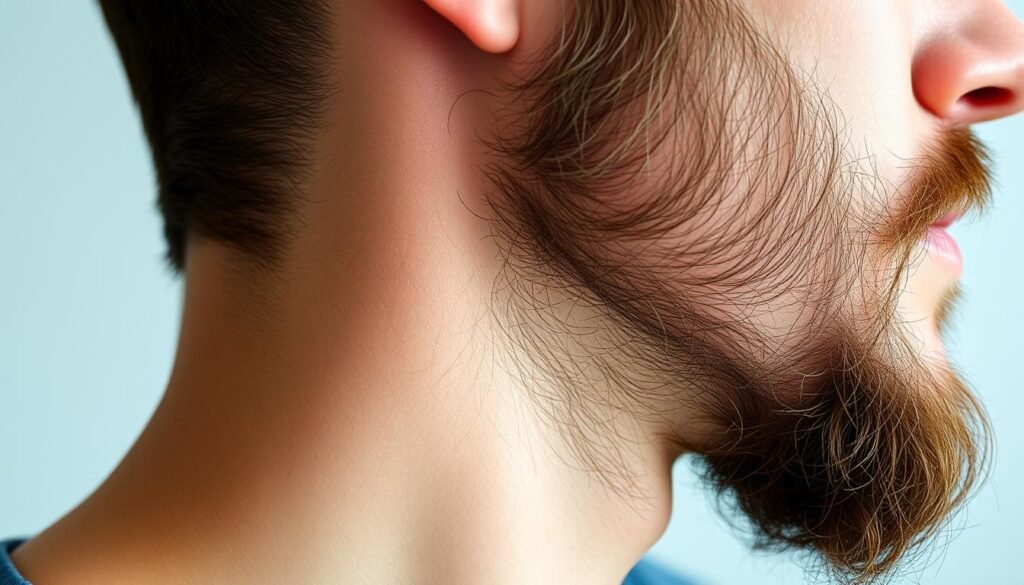 Identifying beard neckline