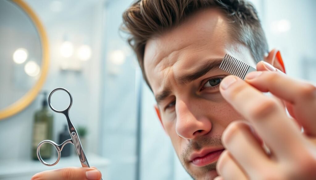 Proper eyebrow trimming techniques