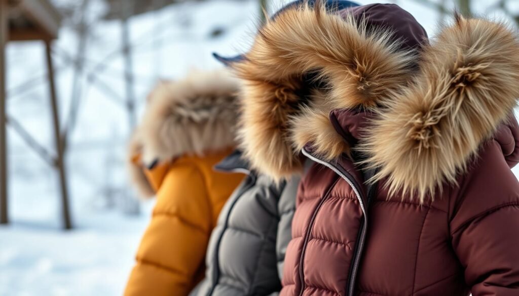 puffer coats with faux fur hoods